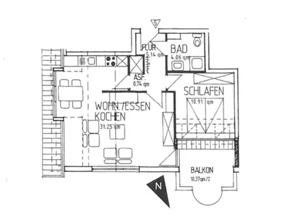 Grundriss der Unterkunft Käpt´n Paul