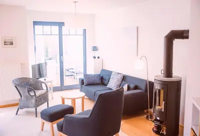 Ein Sitzbereich in der Unterkunft Wiesenstraße 21a Haus Zum Kranich