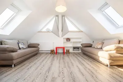 Ein Sitzbereich in der Unterkunft Gänseweg 5a Haus Backbordhus