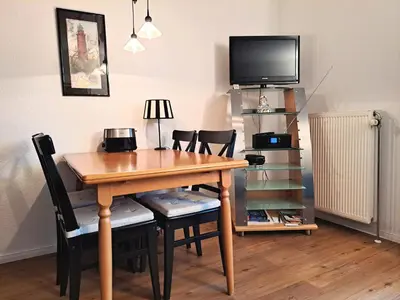 Küche/Küchenzeile in der Unterkunft Achtern Diek Haus 7 Wohnung 3