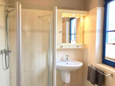 Ein Badezimmer in der Unterkunft Wiesenstraße 65 Haus Wilderei