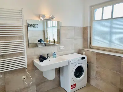 Ein Badezimmer in der Unterkunft Schwalbennest 2
