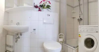 Ein Badezimmer in der Unterkunft Achtern Diek Haus 12c Wohnung 4