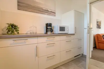 Küche/Küchenzeile in der Unterkunft Hafenstraße 37 Wohnung 05