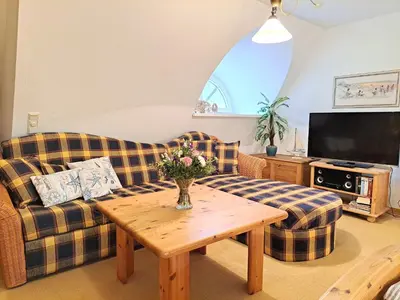 TV/Unterhaltungsangebot in der Unterkunft Achtern Diek Haus 12d Wohnung 6