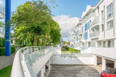 Ein Balkon oder eine Terrasse in der Unterkunft Seestraße 54 Wohnung 1 Seegras