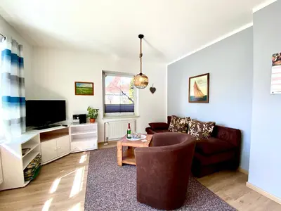 TV/Unterhaltungsangebot in der Unterkunft Hägerende 66 Haus Windrose Wohnung Westwind