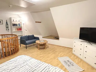 TV/Unterhaltungsangebot in der Unterkunft Achtern Diek Haus 15d Wohnung 6