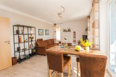 Ein Sitzbereich in der Unterkunft Lindenstraße 43 Wohnung 2