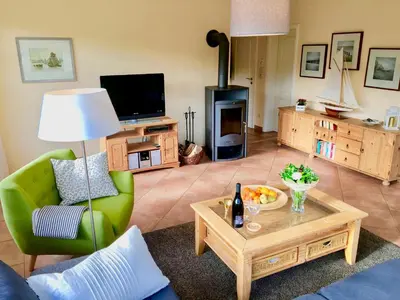 TV/Unterhaltungsangebot in der Unterkunft Straminke 4b Wohnung Strandläufer