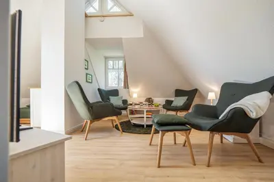 Ein Sitzbereich in der Unterkunft Alte Reihe 9 Haus Am Wind 6