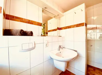 Ein Badezimmer in der Unterkunft Mine-Heimat-Weg 10 Haus Kleines Leuchtfeuer