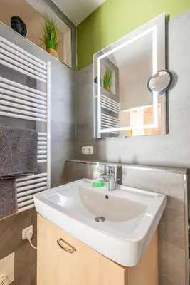 Ein Badezimmer in der Unterkunft Alte Reihe 7 Strandelfe