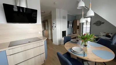 Küche/Küchenzeile in der Unterkunft Neue Reihe 1 Wohnung 3 