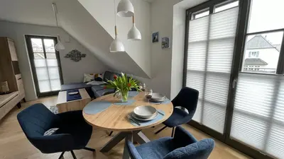 Ein Sitzbereich in der Unterkunft Neue Reihe 1 Wohnung 3 