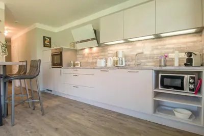 Küche/Küchenzeile in der Unterkunft Lindenstrasse 13 Wohnung Seenadel