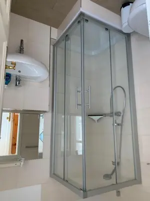 Ein Badezimmer in der Unterkunft Boddenblick Wohnung 27