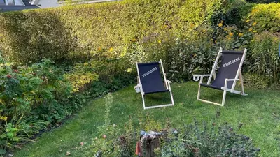 Ein Garten an der Unterkunft Zur Wellenwiese 22a Wohnung Vogelsang