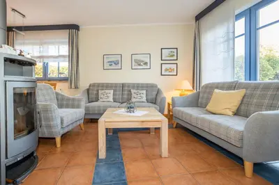 Ein Sitzbereich in der Unterkunft Neue Reihe 40 Haus Sonnenhof
