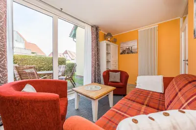 Ein Sitzbereich in der Unterkunft Börlingstrasse 14b Haus 14b