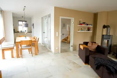Küche/Küchenzeile in der Unterkunft Mühlenstrasse 4a Haus Boddenkoje