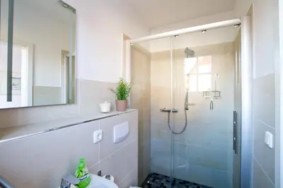 Ein Badezimmer in der Unterkunft Mühlenstrasse 4a Haus Boddenkoje