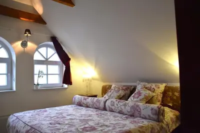 Ein Bett oder Betten in einem Zimmer der Unterkunft Birkenstraße 10 Fischerhus