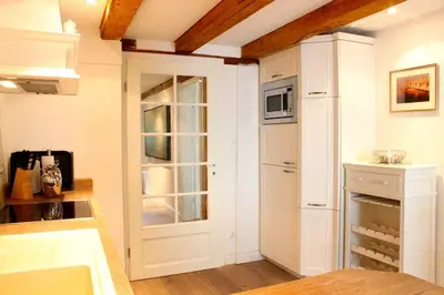 Küche/Küchenzeile in der Unterkunft Birkenstraße 10 Fischerhus