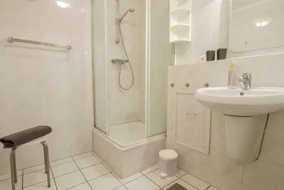 Ein Badezimmer in der Unterkunft Birkenstraße 11a Wohnung 3