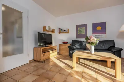 TV/Unterhaltungsangebot in der Unterkunft Glebbe 17 Wohnung 2