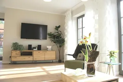 TV/Unterhaltungsangebot in der Unterkunft Zur Heiderose Haus 5 Sorgenfrei