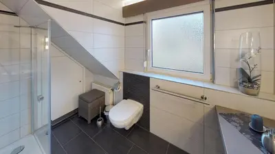 Ein Badezimmer in der Unterkunft Wohnung Darßer Weg 10a