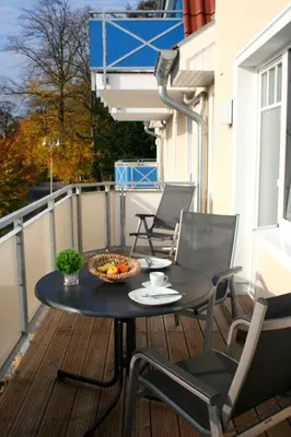 Ein Balkon oder eine Terrasse in der Unterkunft Lindenstrasse 6 Wohnung 4