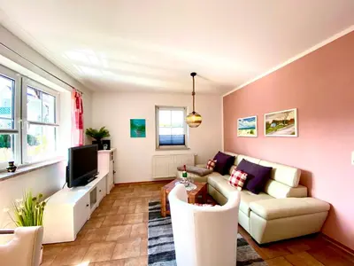 TV/Unterhaltungsangebot in der Unterkunft Hägerende 66a Haus Ankerplatz Wohnung Brückendeck