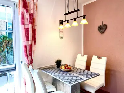 Ein Sitzbereich in der Unterkunft Hägerende 66a Haus Ankerplatz Wohnung Brückendeck