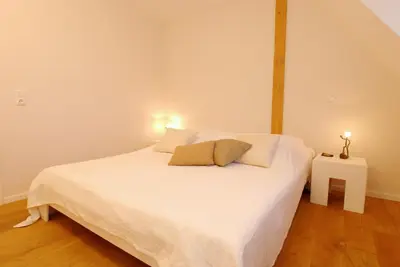 Ein Bett oder Betten in einem Zimmer der Unterkunft Haus Dünenstrasse 19