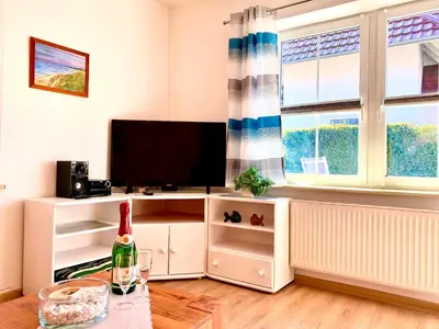 TV/Unterhaltungsangebot in der Unterkunft Hägerende 66 Haus Windrose Wohnung Nordwind