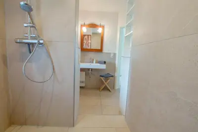 Ein Badezimmer in der Unterkunft Hafenstraße 26 Wohnung Lütt'n Tohuus
