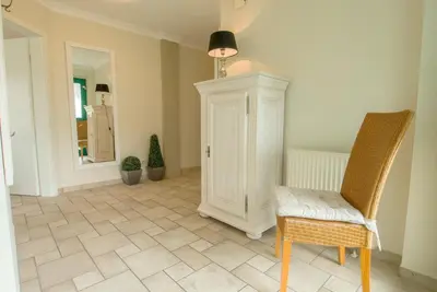 Ein Sitzbereich in der Unterkunft Hafenstraße 26 Wohnung Lütt'n Tohuus
