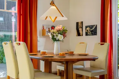 Ein Sitzbereich in der Unterkunft Glebbe 17 Wohnung 1