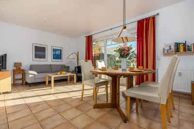 Ein Sitzbereich in der Unterkunft Glebbe 17 Wohnung 1