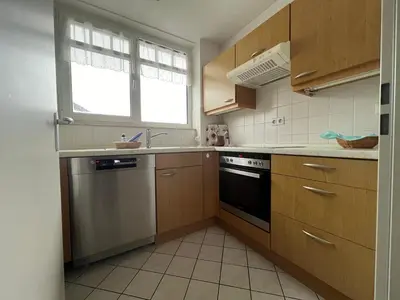 Küche/Küchenzeile in der Unterkunft Hafenstraße 33 Villa Beatrice Wohnung 20