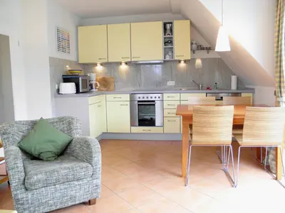 Küche/Küchenzeile in der Unterkunft Glebbe 17 Wohnung 4