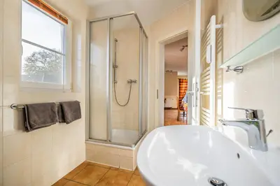Ein Badezimmer in der Unterkunft Neue Reihe 17 Wohnung Leuchtturm