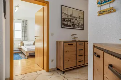 Ein Bett oder Betten in einem Zimmer der Unterkunft Hafenstrasse 28 Wohnung 2 Stadtgeflüster