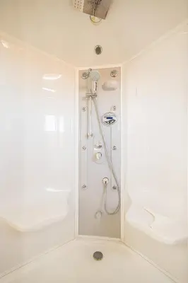 Ein Badezimmer in der Unterkunft Wiesenstraße 23 Haus Hansi