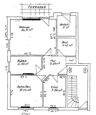 Grundriss der Unterkunft Jordanstrasse 23 Wohnung unten links