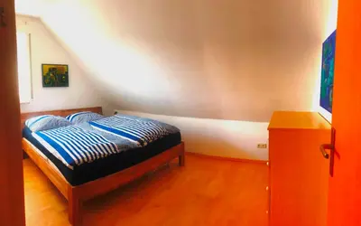 Ein Bett oder Betten in einem Zimmer der Unterkunft Hoppenberg 9 Wohnung 3