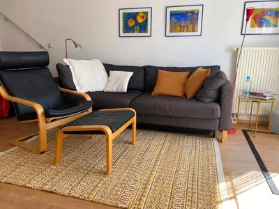 Ein Sitzbereich in der Unterkunft Hoppenberg 9 Wohnung 3