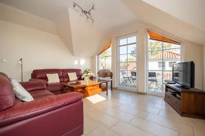 TV/Unterhaltungsangebot in der Unterkunft Strandstrasse 54c d Wohnung 9